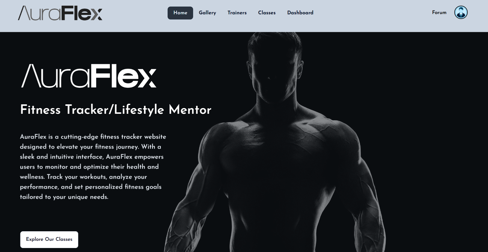 AuraFlex - Fitness Tracker Website